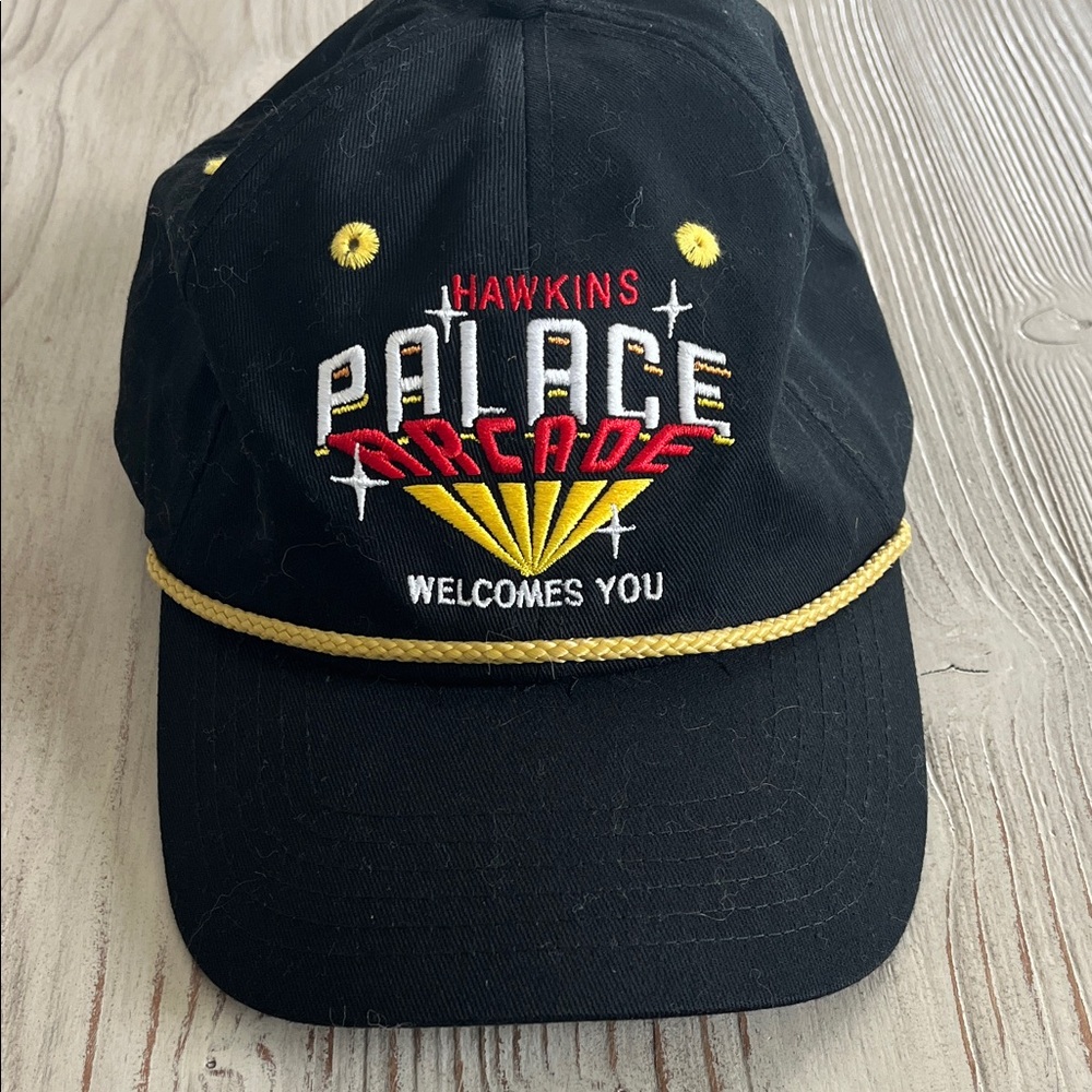 Stranger things Black Hawkins Palace Arcade hat cap